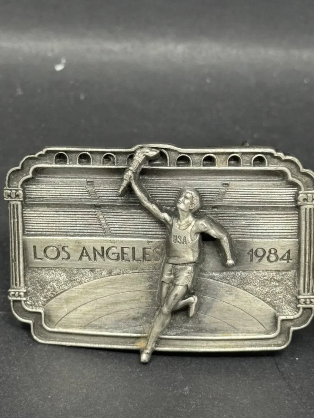Arroyo Grande The Great Southwest Belt Buckle 1983 + 1984 Los Angeles Olympics